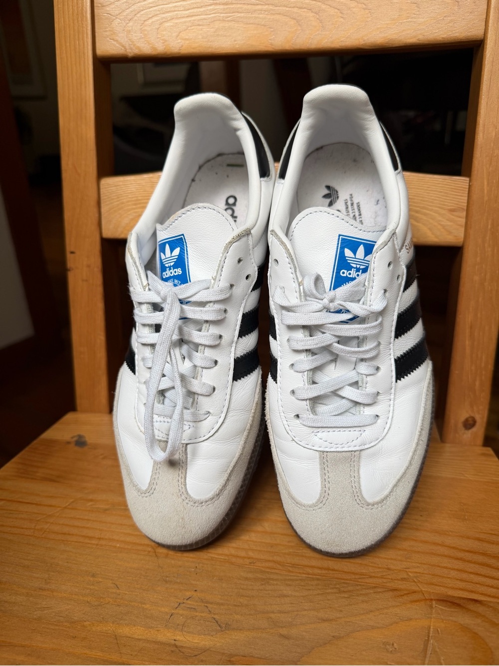 Adidas Men’s Samba Classic White & Black Sneakers Size 6.5 - Picture 2 of 6